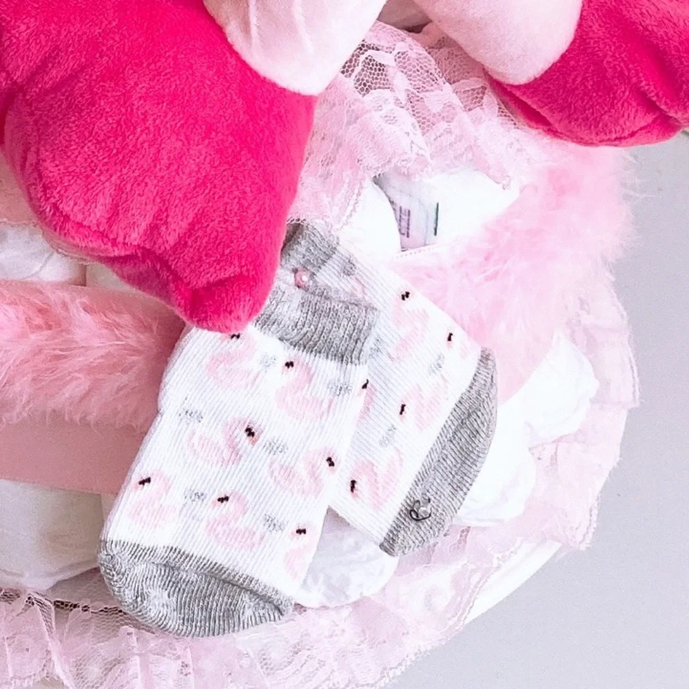 Pink Flamingo Diaper Cake, Flamingo Themed, Flamingo Baby Shower, Centerpiece